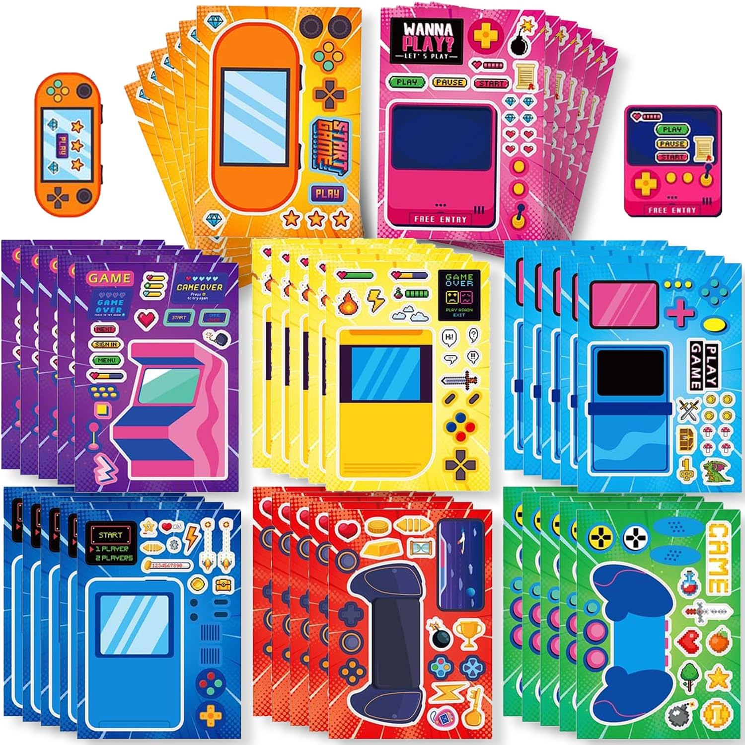 42 Sheets Make Your Own Robot Stickers Make A Face Stickers for Kids Toddlers with Robots DIY Craft Kids Party Favor Supplies Crafts