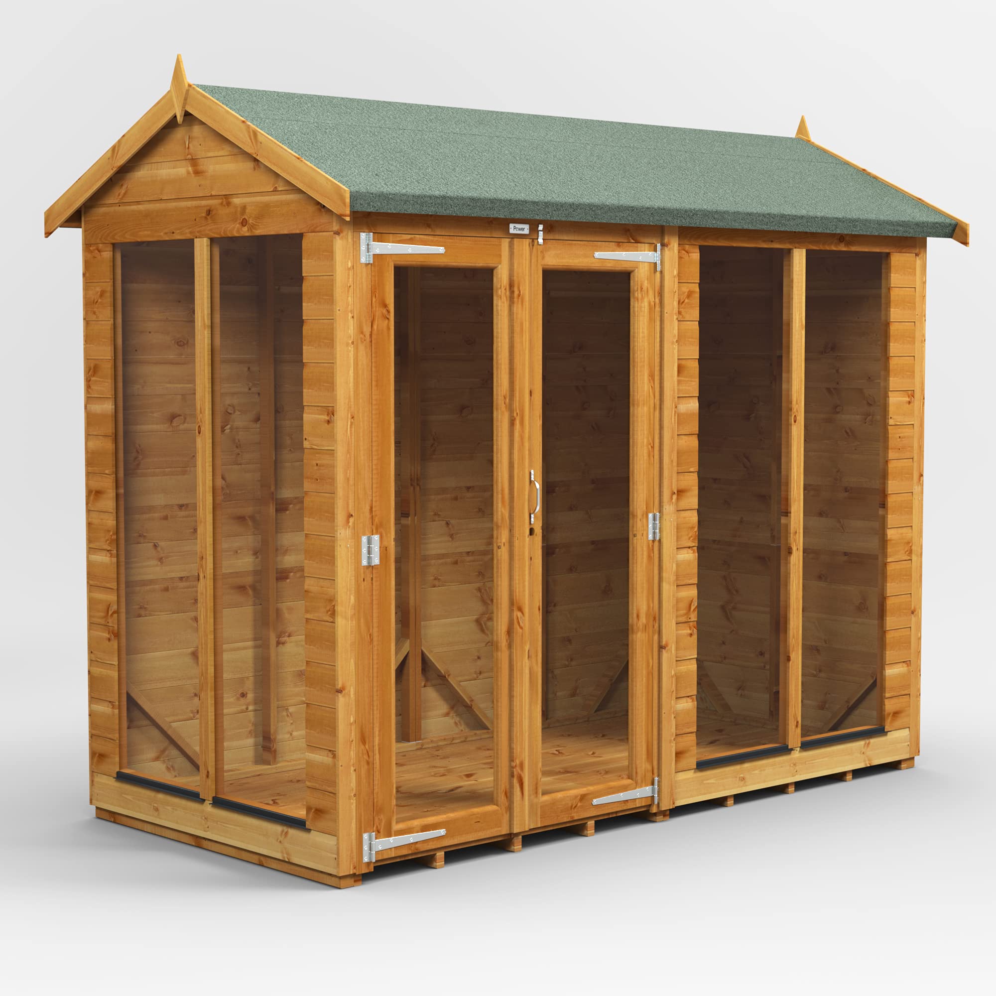 Powersheds High Grade Premium Apex Summer House Wooden Shed with Security Features, PVC Window Sills, Door & Window Flexibility, made from Extra Thick Timber — view 18