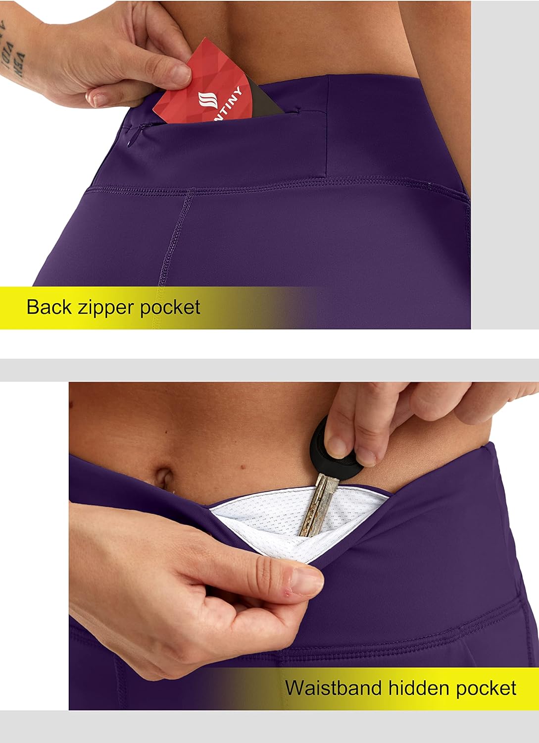 SANTINY Women's 6'' Athletic Long Shorts with 4 Pockets High Waisted Bermuda Shorts for Women Walking Running Casual - Image 5