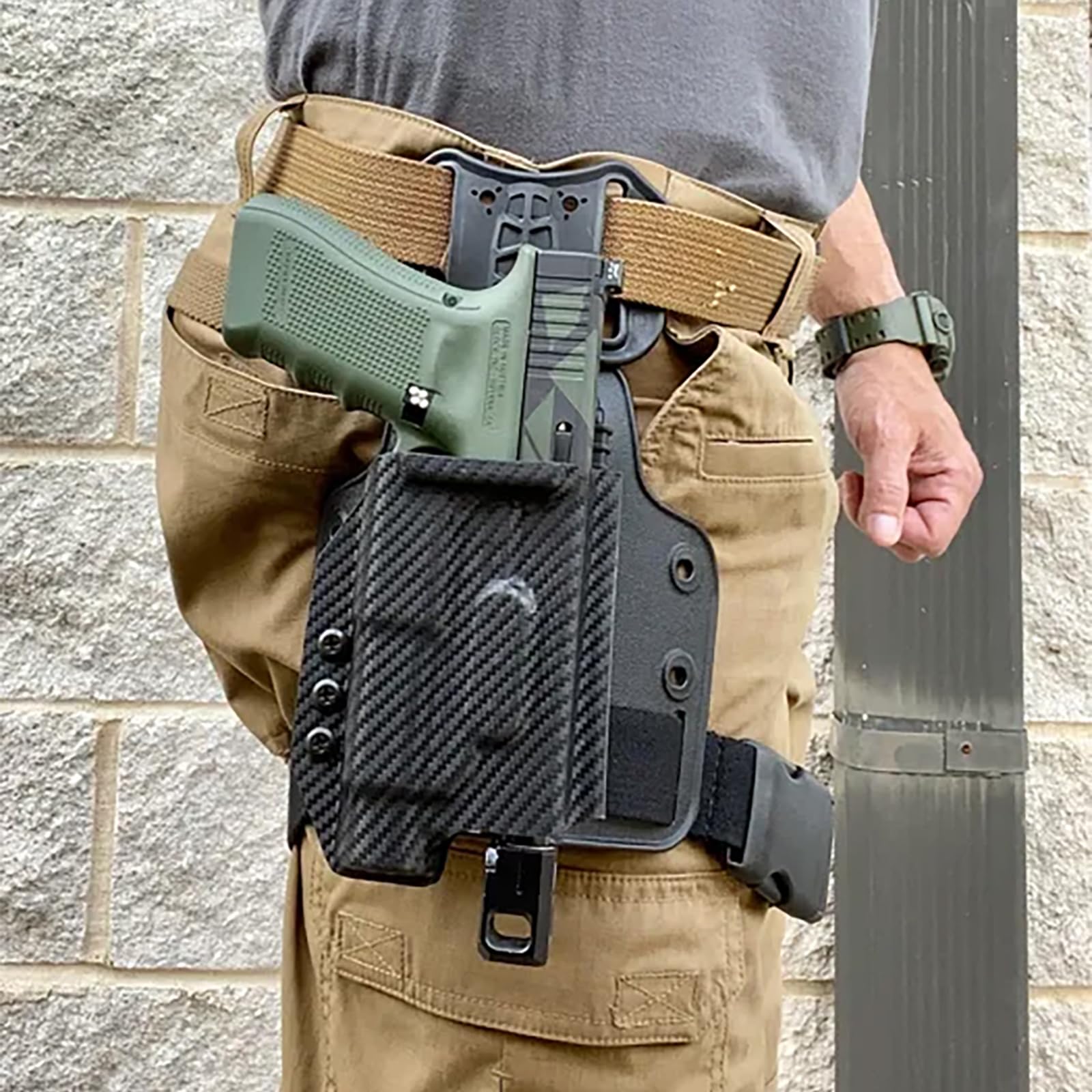 Adaptador Drop Flex con plataforma de pierna de una sola correa para pistolas, funda ajustable para muslos 6004, panel de pierna caída