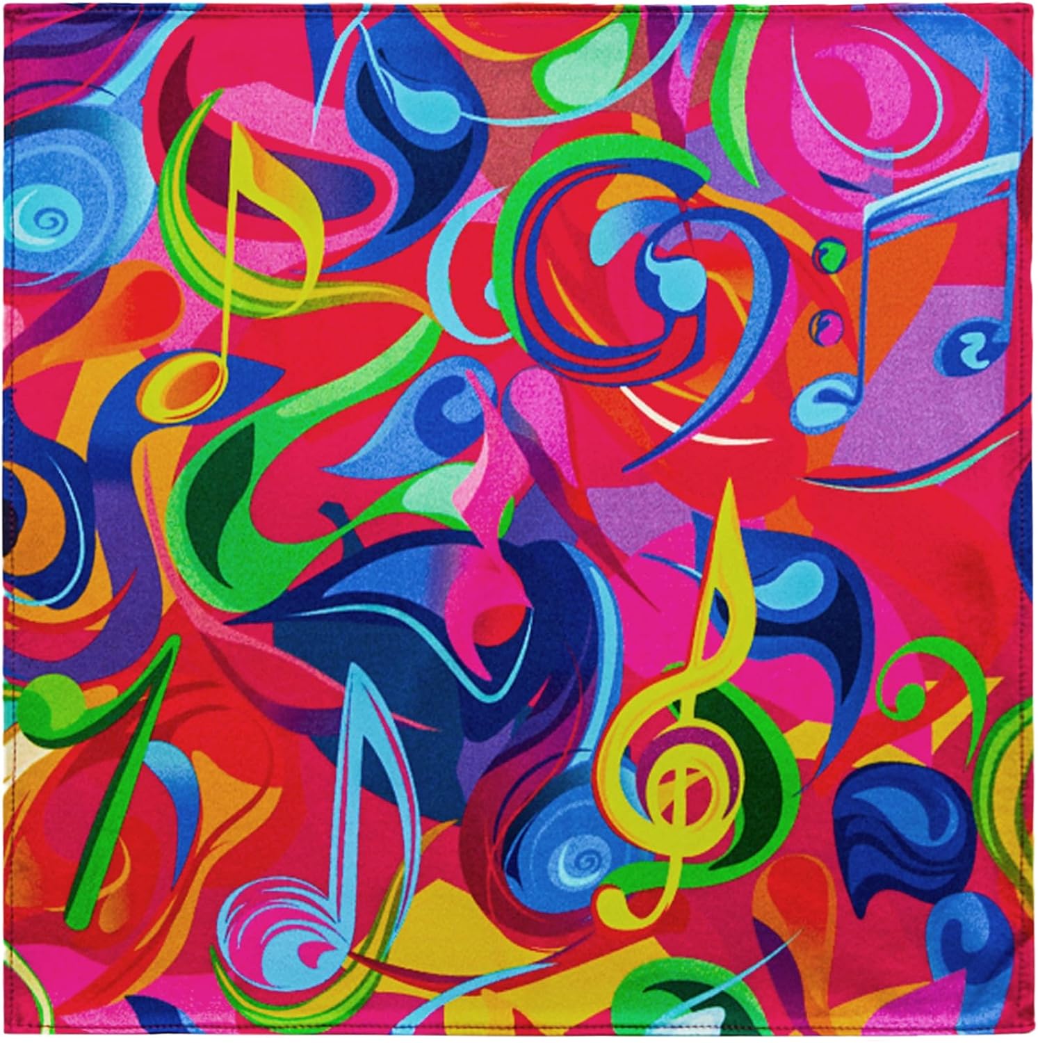 Silk C Flute Swab | 100% Pure Mulberry Silk | Safe & Gentle on Flutes | Non-Treated for Enhanced Absorption & Drying | Premium Stitching | 10”x10” (Abstract, 10"x10")