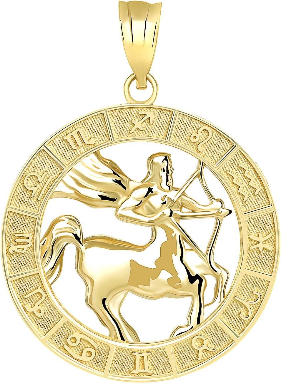 10k Yellow Gold Zodiac Pendant