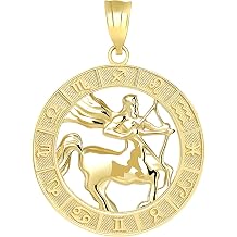 10k Yellow Gold Sagittarius Zodiac Pendant