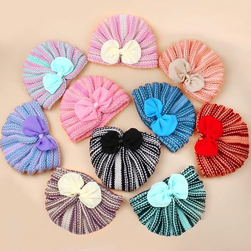 Miniatura 7 de ONESING Baby Hats Newborn Hat Soft Toddler Hats Infant Winter Hat Warm Knit Bow Infant Beanie Baby Turban Hat for Girls Boys