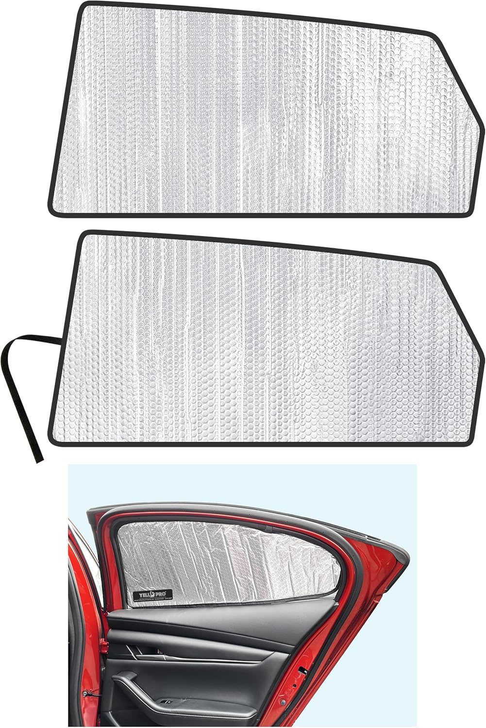 YelloPro Rear Tailgate Window Sunshade Custom Fit for 2019 2020 2021 2022 2023 2024 2025 2026 Mazda Mazda3 Hatchback, UV Reflector Sun Protection Accessories