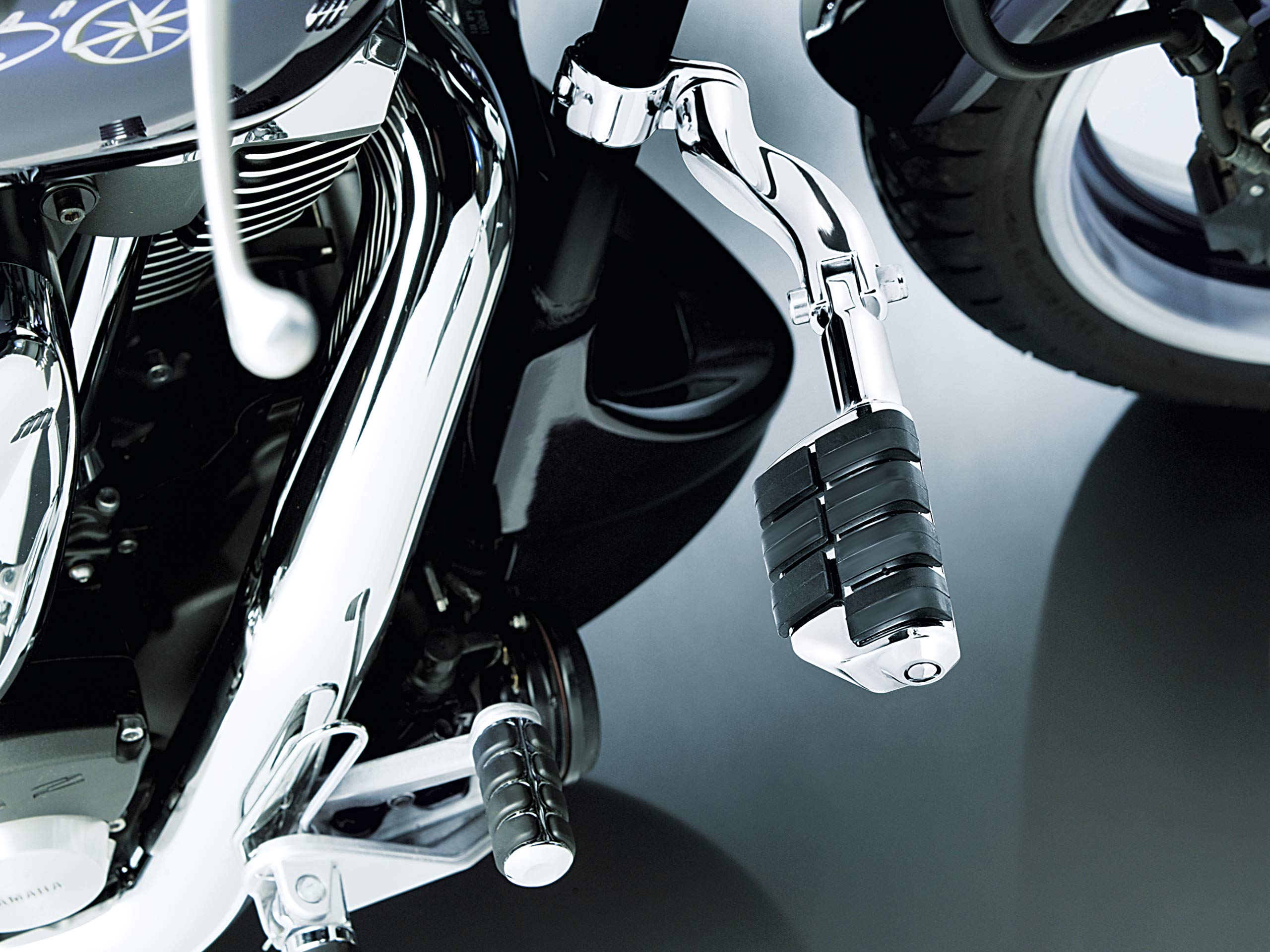 Kuryakyn 4501 Motorcycle Foot Controls: X-Tension Cruise Peg Mounts with Dually ISO Pegs, Universal Fit for 1-1/4" Diameter Tubing, Chrome, 1 Pair