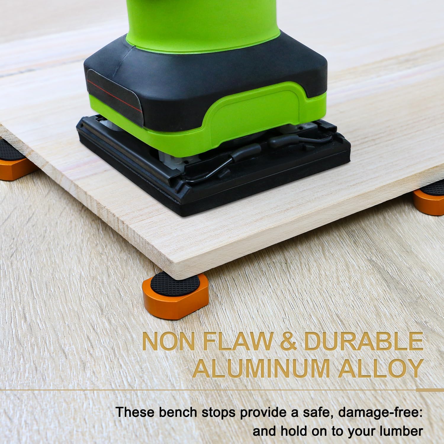 8-Pack 3/4" Aluminum Bench Dogs Non-Slip Bench Dog Clamps Accessories for MFT Workbench, Woodworking & DIY Projects (19mm Orange)