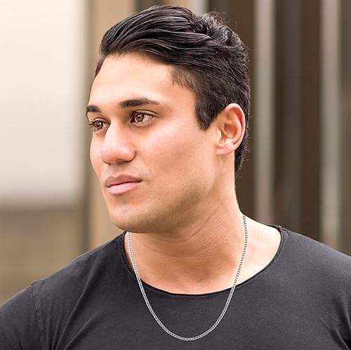 Miniatura 3 de LIFETIME JEWELRY Collares biselados de cadena de eslabones cubanos chapados en oro real de 24 quilates (0.118 in, 0.236 in y 0.374 in), Chapado en