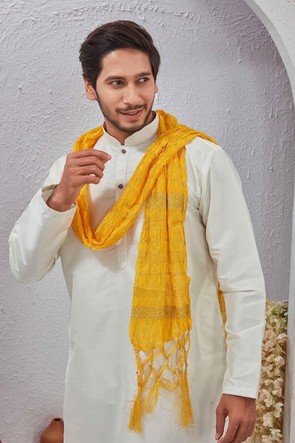 Indian Traditional Kurta Sherwani Dupatta Shawl Scarf For Men (Only Dupatta)