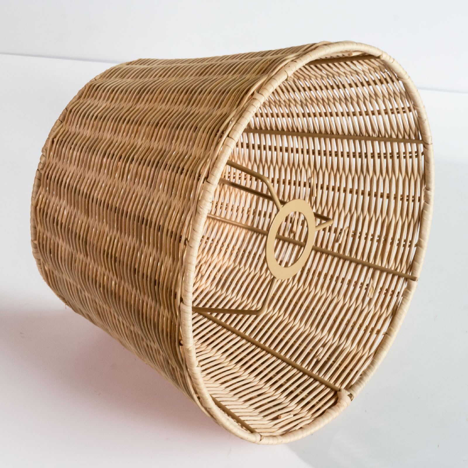 Osasy Rattan Lampshade, Hand Woven Tapered Shape, Versatile Use for Ceiling, Hanging, Wall and Table Lamps (1, Natural Rattan)