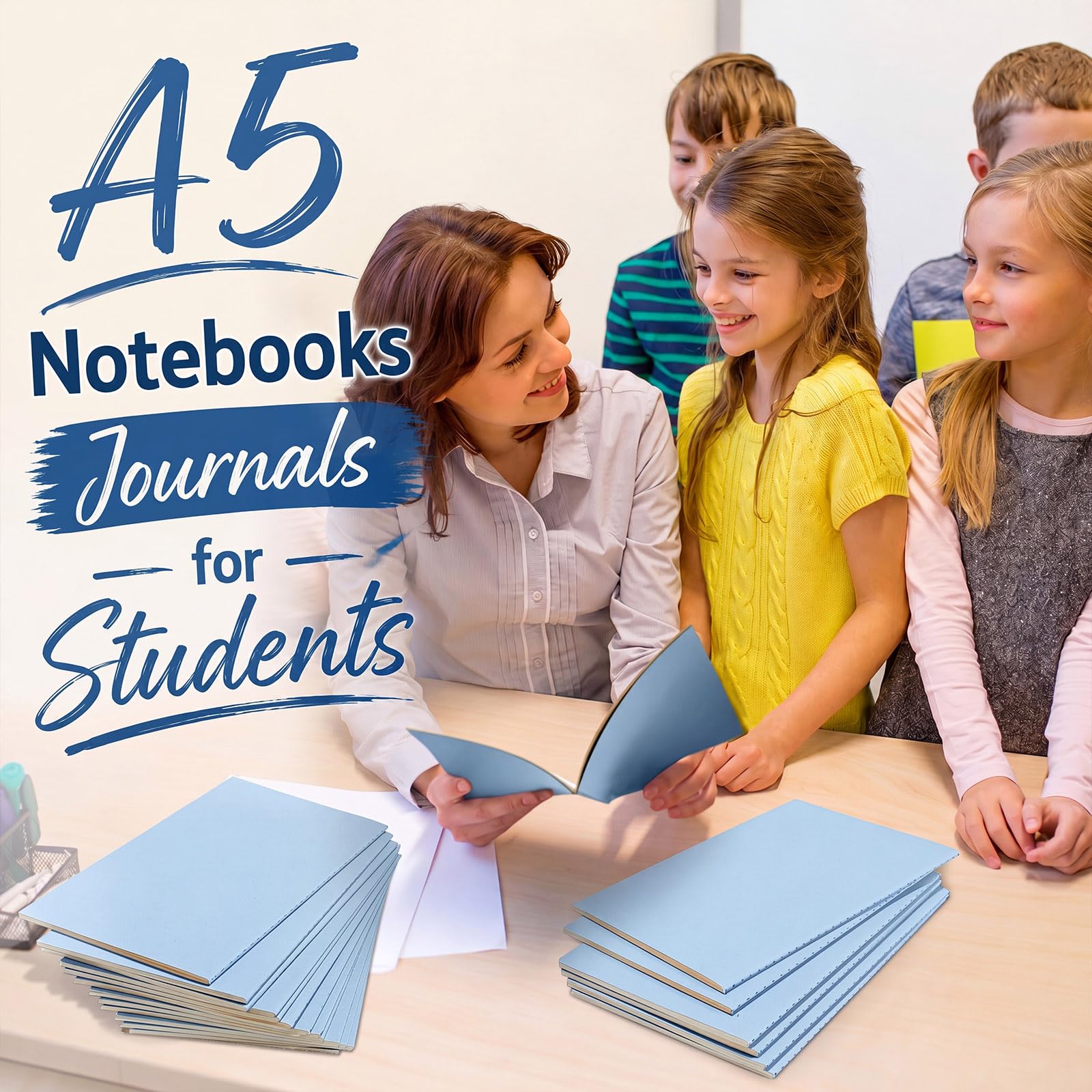 Mimorou 100 cuadernos diarios a granel, cuaderno pequeño A5 de tapa blanda de papel kraft de 5.5 x 8.3 pulgadas, blocs de notas con 60 páginas, 30 hojas para escribir bocetos, suministros de oficina