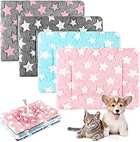 Vista 17 de Haull 4 piezas de ropa de cama impermeable de conejillo de indias de invierno, cama de conejillo de indias, forros de jaula de felpa, tapete suave