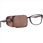 Astropic Silk Eye Patch for Adults Kids Glasses to Cover Either Eye (Medium, Brown)