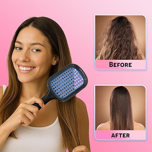 Miniatura 5 de Bautero Cepillo desenredante para cabello húmedo y seco, cepillado sin dolor en todo tipo de cabello, eliminación de nudos, cepillo de pelo