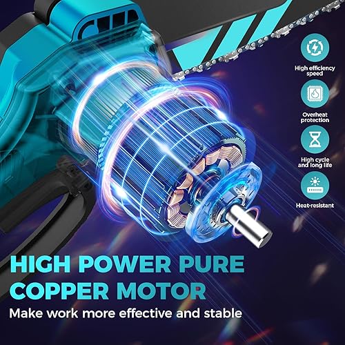 Miniatura 3 de Saker Mini Chainsaw6 Inch Portable Electric Chainsaw CordlessHandheld Chainsaw for Tree BranchesCourtyard Household and GardenBy 2PCS 20V 1500mAh