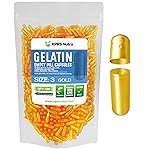 XPRS Nutra Size 3 Empty Capsules - 500 Count Empty Gelatin Capsules - Pills DIY Capsule Filling - Pure Bovine Pill Gel Caps Fillable for Do-It-Yourself Vitamins and Supplements (Gold)
