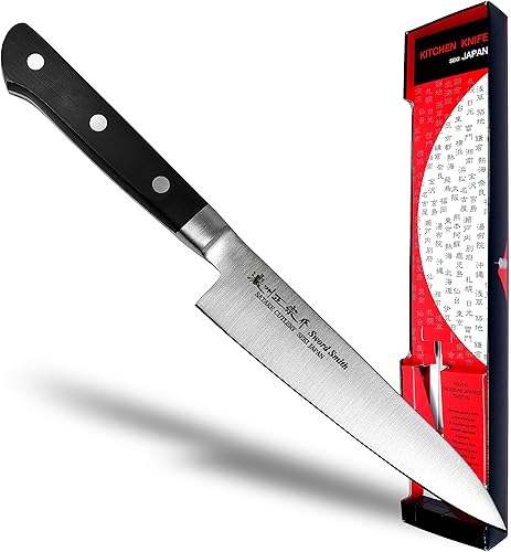 Seki Japan MASAMUNE, cuchillo de carnicero profesional de acero inoxidable, mango POM, 7.1 pulgadas (7.087 in)