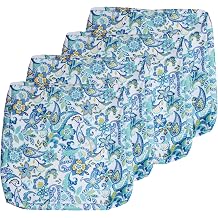 EHouseHome Patio Chair Seat Cushion Covers,Washable UV Resistant Slip Covers Replacement,Waterproof Outdoor Furniture Cushion Pillow Seat Cover for Couch,Garden,Sofa,20"18"4"4 Covers Only,Paisey