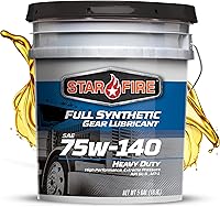 STARFIRE 75W-140 Full Synthetic Gear Oil, 5 Gallon Pail - Heavy Duty GL-5/MT-1 Lubricant for Differentials & Transmissions, Extreme Pressure Protection