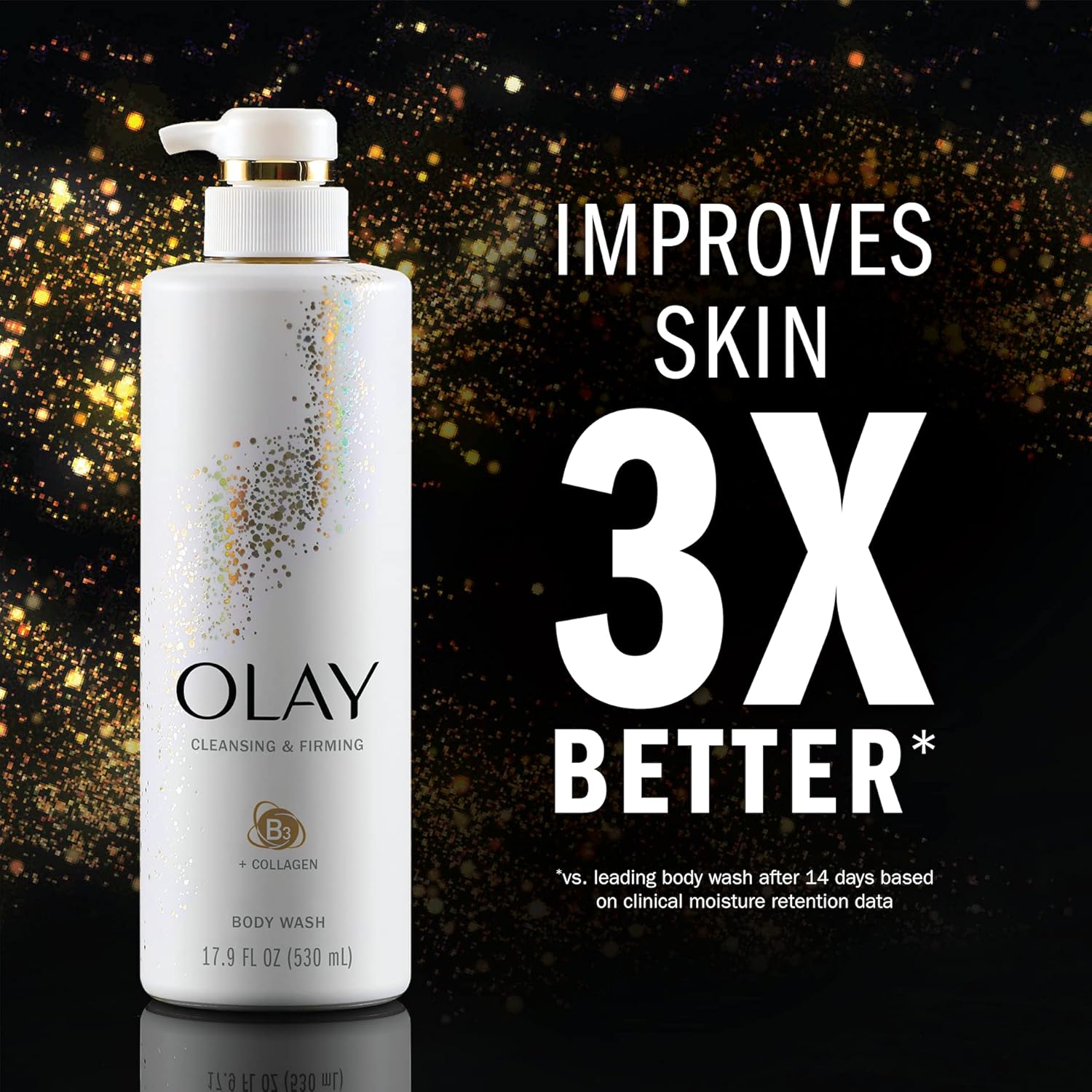 Olay Body Wash with Collagen and Vitamin B3, Cleansing & Firming, 17.9 Fl Oz (Pack of 4) : Everything Else