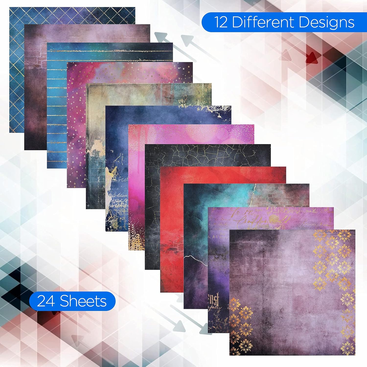 YARUMI Scrapbook Paper 6"×6",Single-Sided Scrapbook Paper Pad,24 Sheets Cardstock Paper Scrapbooking Supplies-Brilliant Life-Holiday Pattern Paper Pack Cardmaking Photo Frame Background Origami Paper