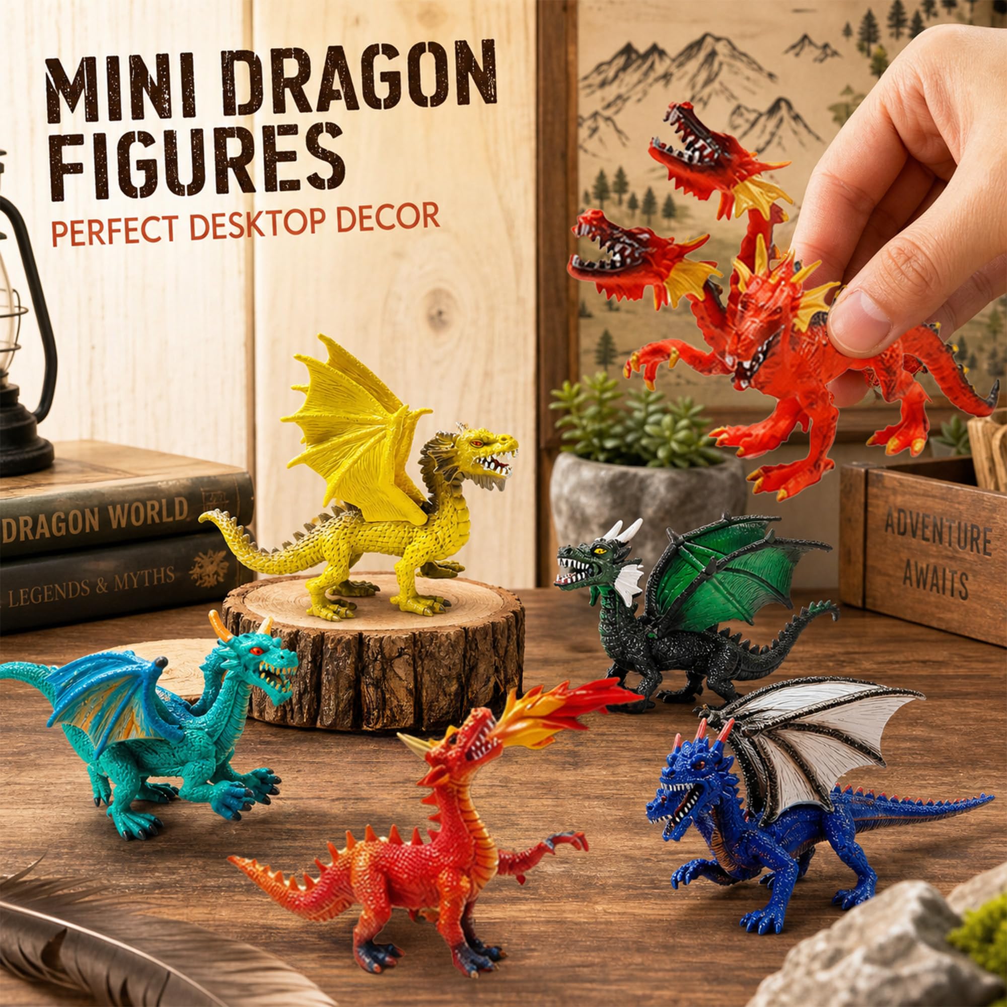 Amazon.co.jp: Hiawbon 古代のリアルなドラゴンフィギュア