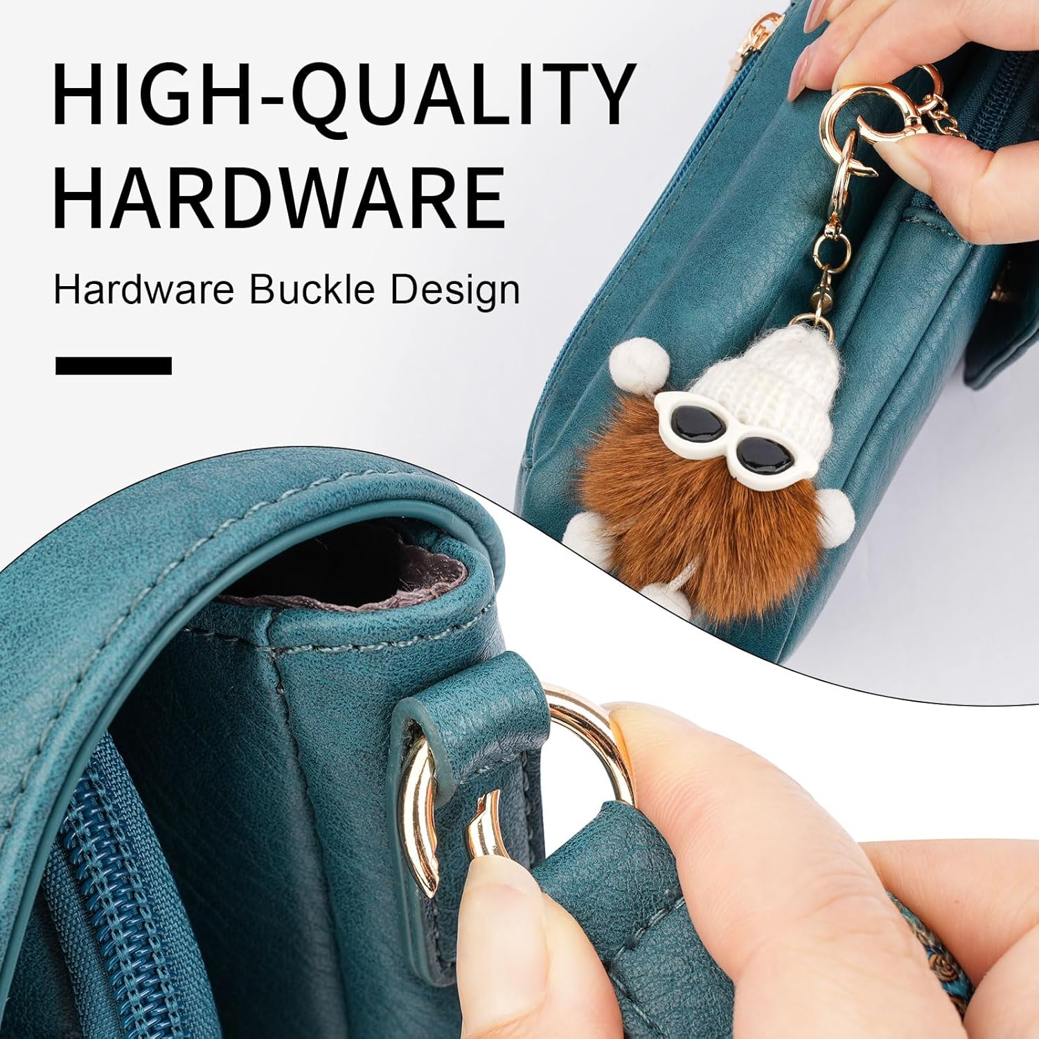 APHISON Small Crossbody Bags for Women Trendy, Leather Phone Wallet Purses Handbags Card Slots with Adjustable Guitar Strap - Image 6