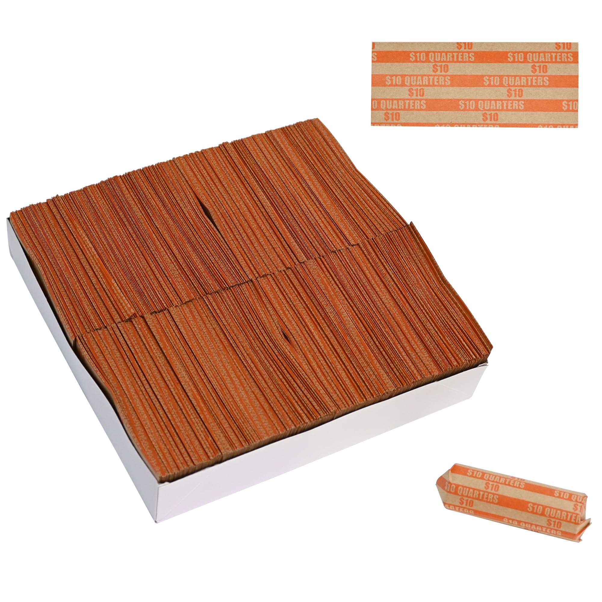 L LIKED Flat Striped Coin Wrappers,Quarters Coin Wrappers