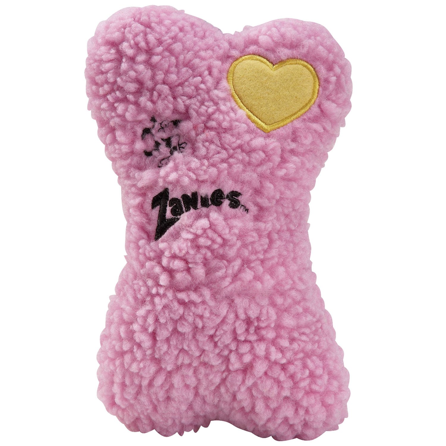 Zanies Embroidered Berber Bone Dog Toys, Pink