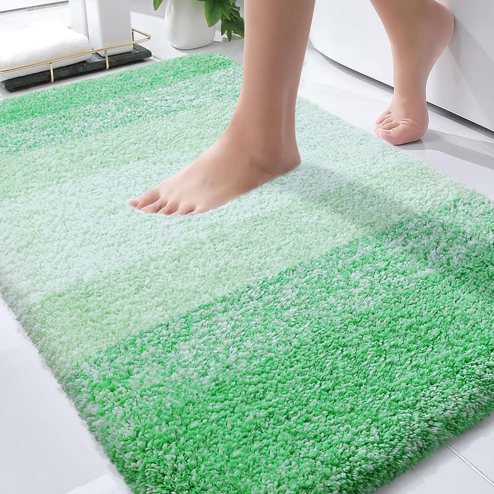 OLANLY Bathroom Rugs Mat 30x20, Extra Soft Absorbent Microfiber Bath Rugs, Rubber Backing, Quick Dry, Machine Washable Bath Mats for Bathroom Floor,