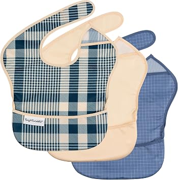 Tiny Twinkle TT-EB3-P14 Gingham/Grid/7506C Easy Bib Set of 3