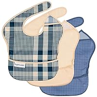 Vista 24 de Tiny Twinkle Baberos a Prueba de Derrames para Bebés para Comer Baberos Impermeables y Limpiables para Niños Pequeños con Bolsillo Recoge Todo
