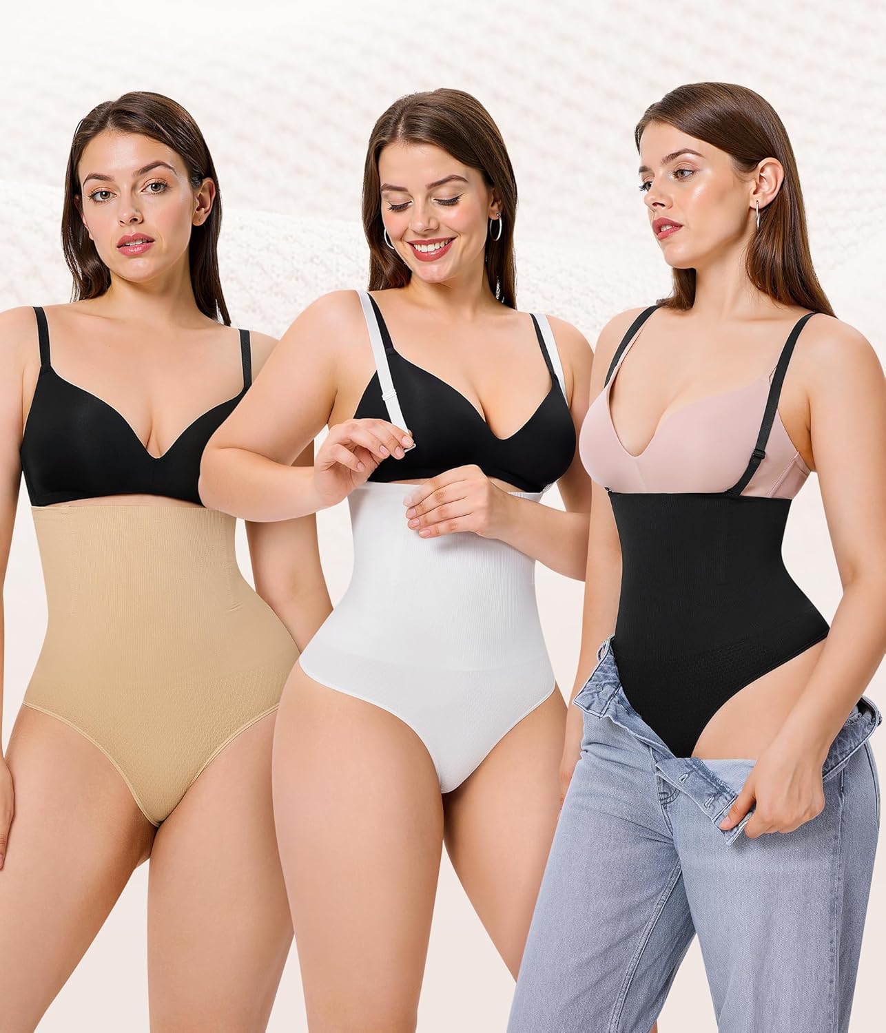 LANCS Thong Shapewear Tummy Control Underwear for Women Seamless Shaping Panties High Waist Body Shaper Girdle - Image 3