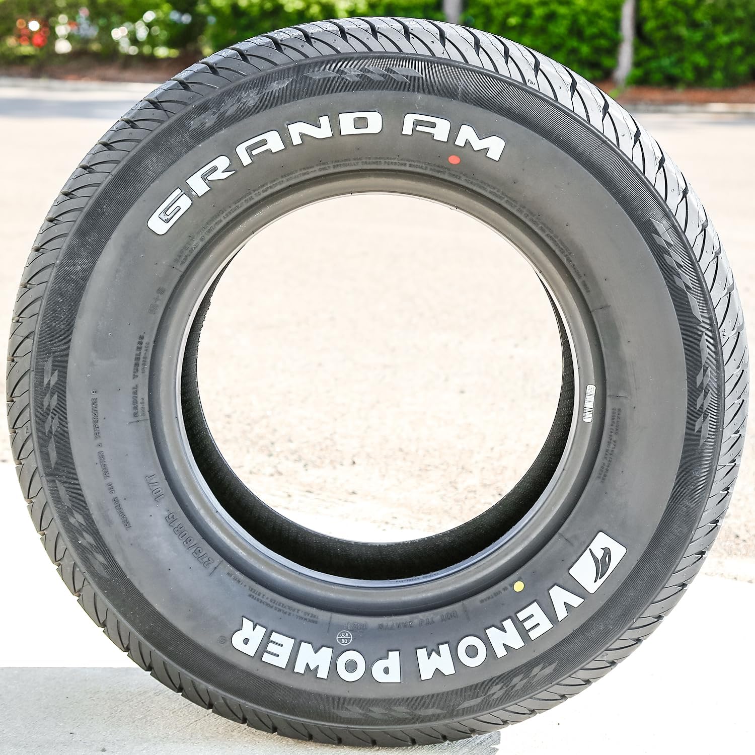Venom Power Grand AM Truck/SUV All-Season Touring Radial Tire-275/60R15 275/60/15 275/60-15 107T Load Range SL 4-Ply RWL Raised White Letters