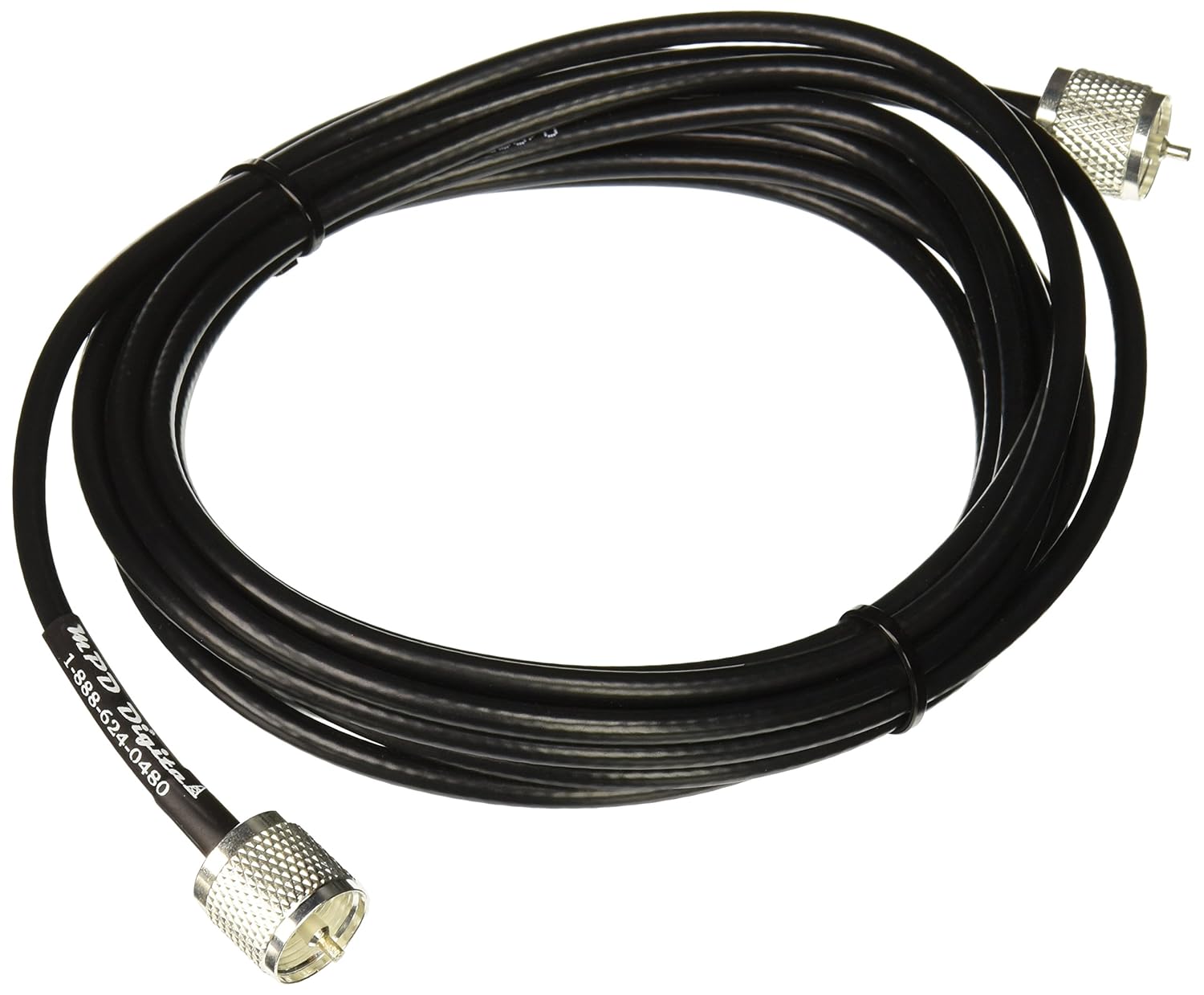 MPD Digital RG58-PL259-PL-259-male-25FT UHF PL-259 Male Connectors on RG-58 CB Ham Radio Coaxial Cable Jumper with MILSPEC MIL-C-17 RF Coaxial Cable (25 FT)