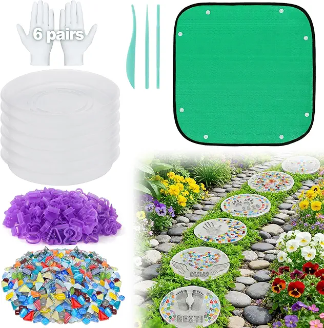Mosaic Tiles Stepping Stone Kit