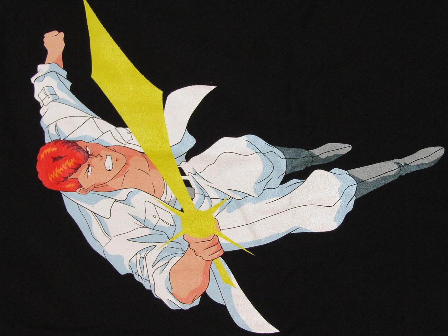 Bioworld Yu Yu Hakusho Kazuma Kuwabara Character Men's Black Graphic Tee - S