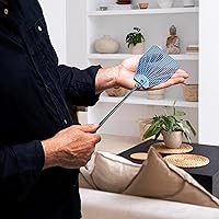 Vista 7 de Matamoscas azules, paquete de 6 matamoscas manual, juego de matamoscas de plástico duradero, matamoscas de mango largo, matamoscas y moscas