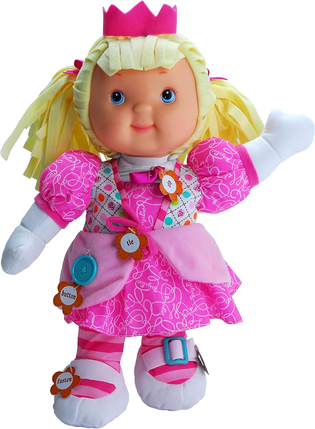 Goldberger Baby's First 14" Zipity Preschool Baby Dressing Skills Doll. A Realistic and Lightweight Soft Body Baby Doll for children 1 year & Up. Lifetime Guarantee