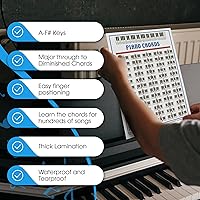 Vista 2 de Walrus Productions 8116 - Tabla de acordes de piano laminado de 8.5" x 11