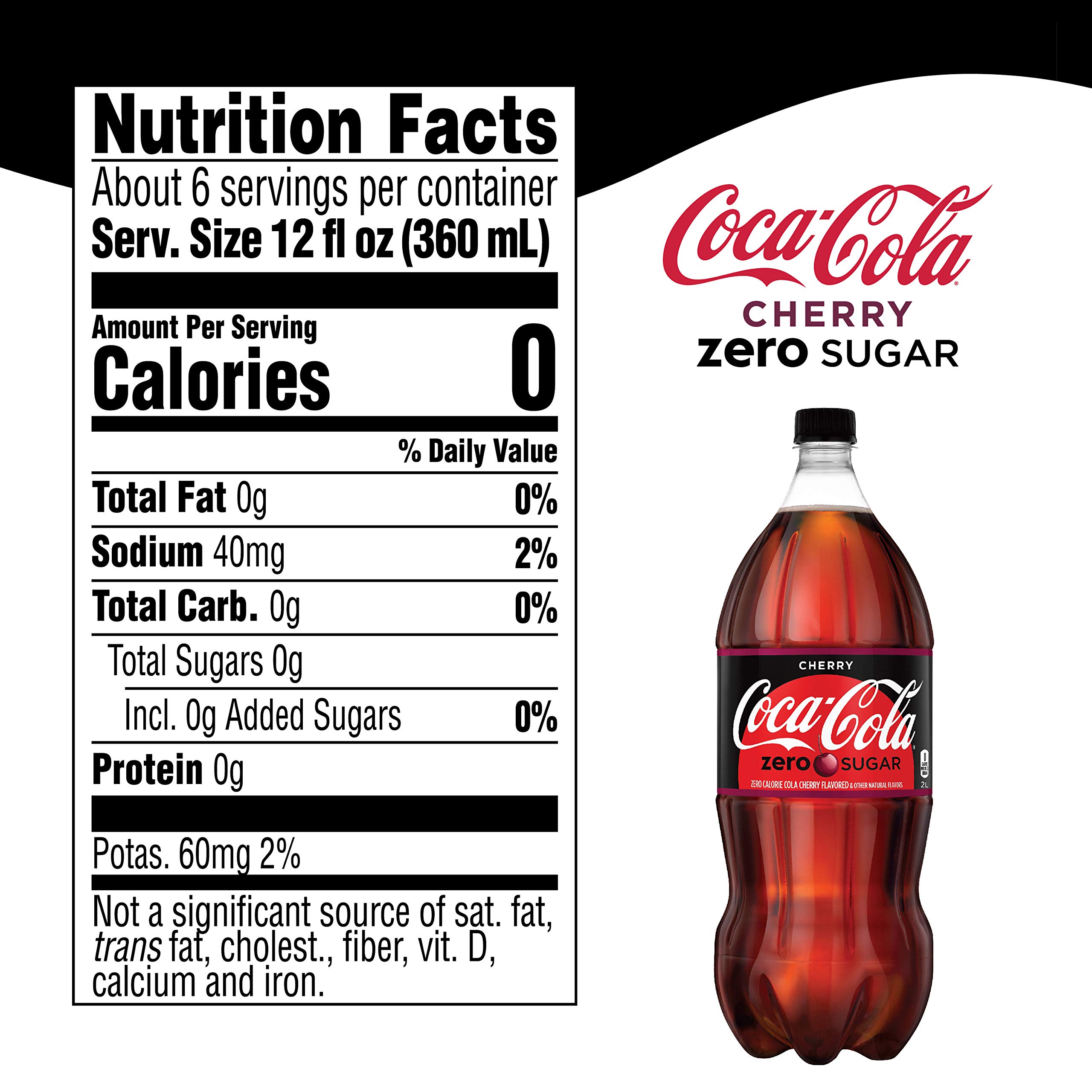 Coca-Cola Zero Cherry Diet Soda Soft Drink, 2 Liters - Buy ...