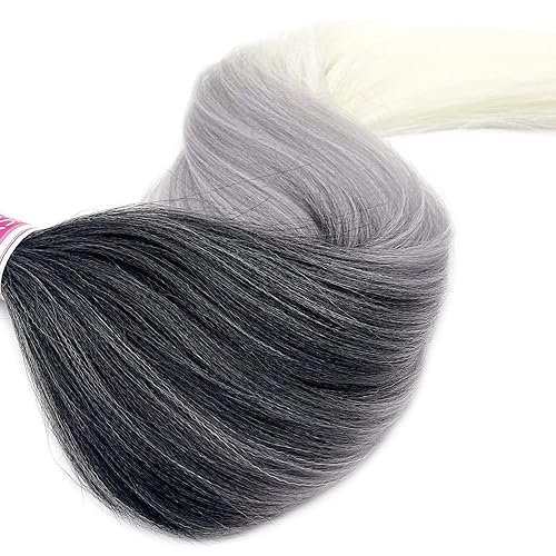 Miniatura 7 de Extensiones de cabello trenzado de color morado para trenzar, caja trenzada, preestirado, preestirado, 26 pulgadas, 8 paquetes de 8 paquetes de
