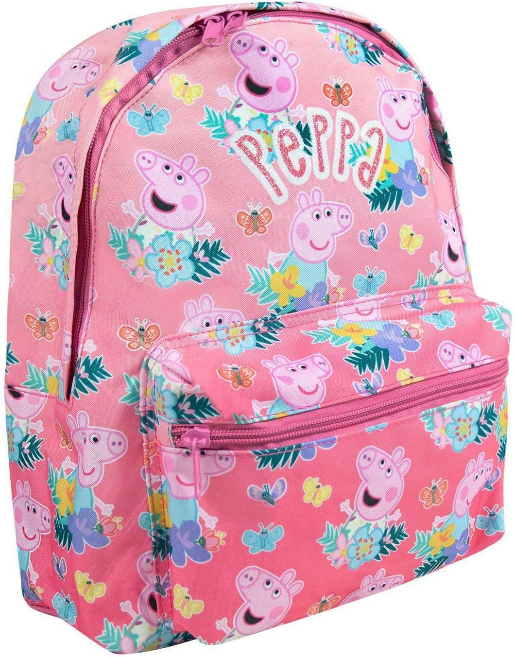 Peppa Pig All Over Print Children's Cute Pink Backpack with Adjustable Straps