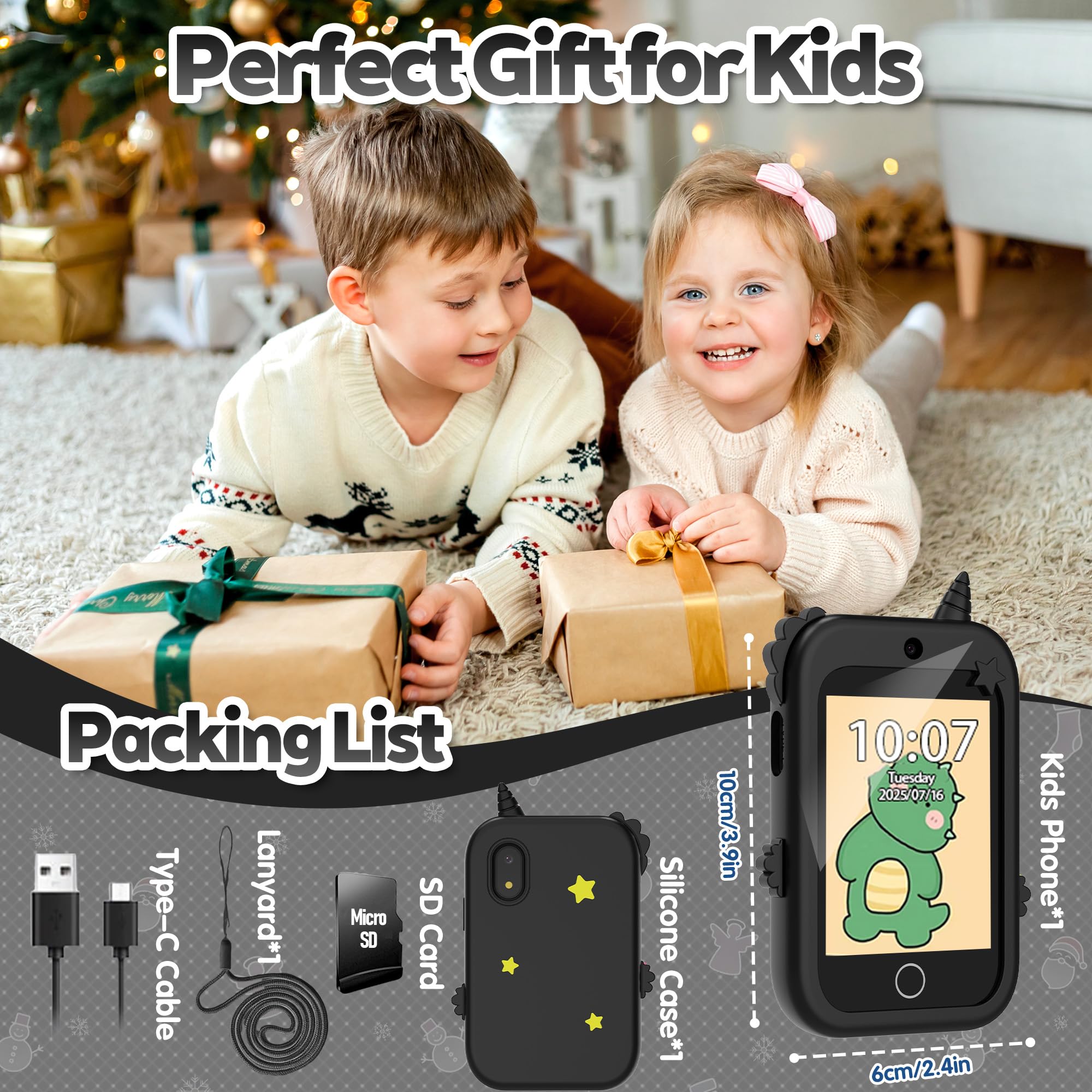 4G Telefono per Bambini GPS Videochiamata Chiamate Contapassi Fotocamera