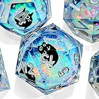 Vista 16 de Juego de dados de Dungeons and Dragons DND, juego de dados de resina poliédrica D&D, adecuado para juegos de rol, RPG, Pathfinder, juego de dados DND