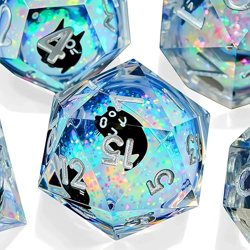 Miniatura 15 de Juego de dados de Dungeons and Dragons DND, juego de dados de resina poliédrica D&D, adecuado para juegos de rol, RPG, Pathfinder, juego de dados DND