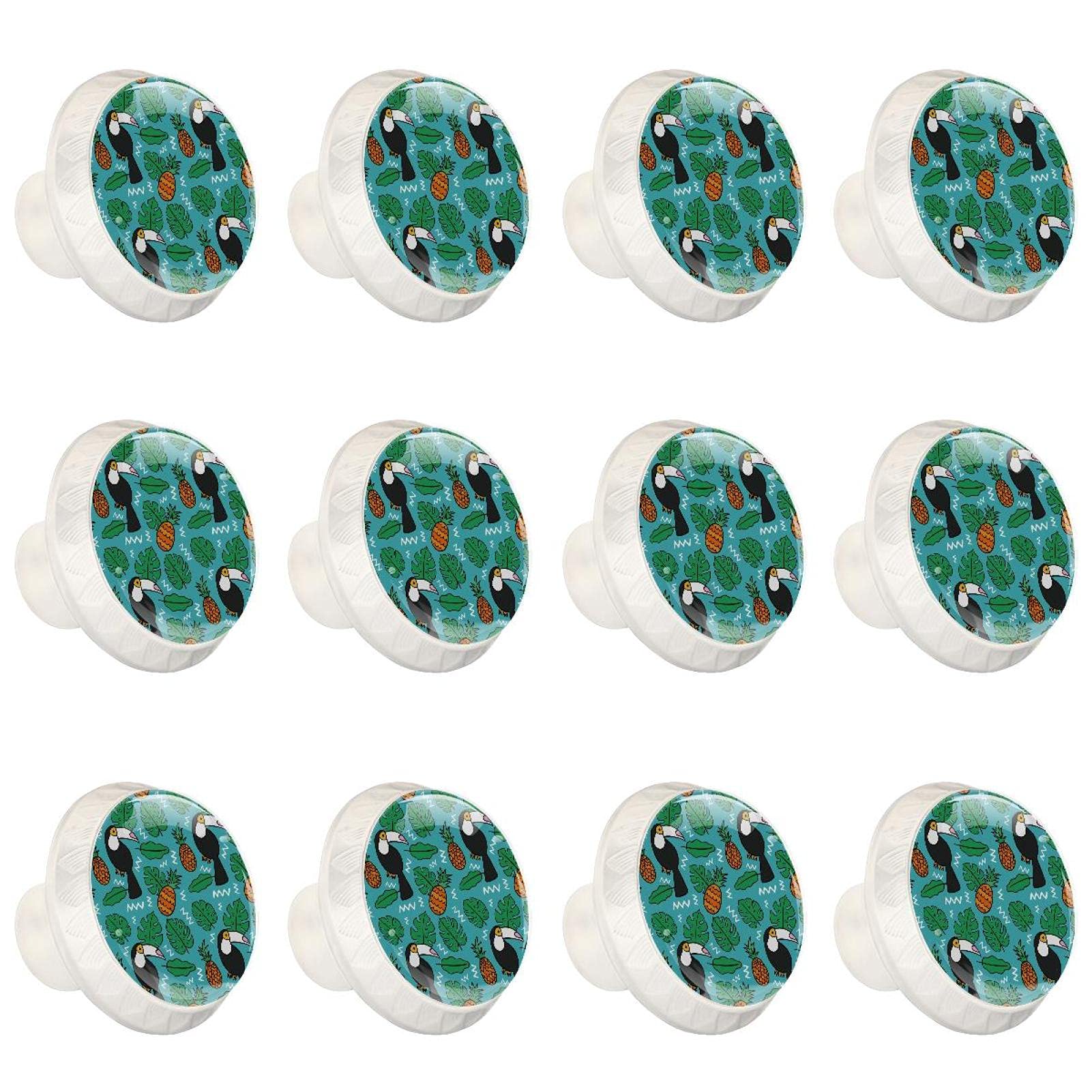 Boutons décoratifs ronds pour armoire de cuisine au design tropical raffiné