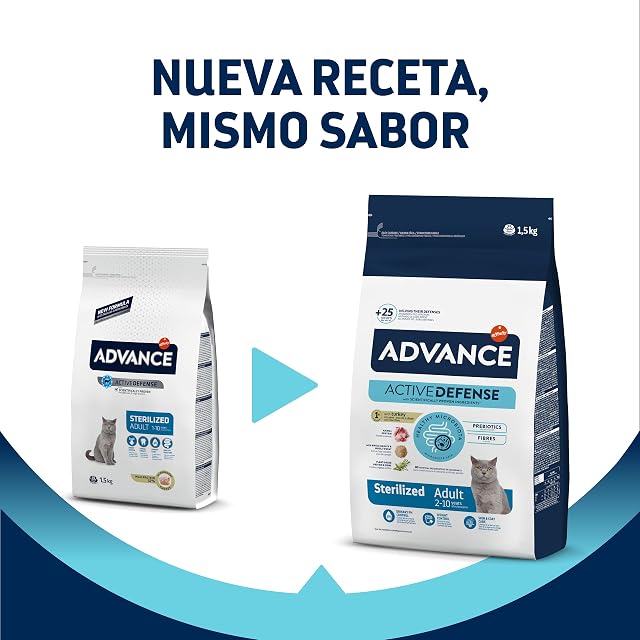 Foto 2 de 5 de Advance - Pienso para gatos adultos esterilizados Advance Sterilized pavo y cebada