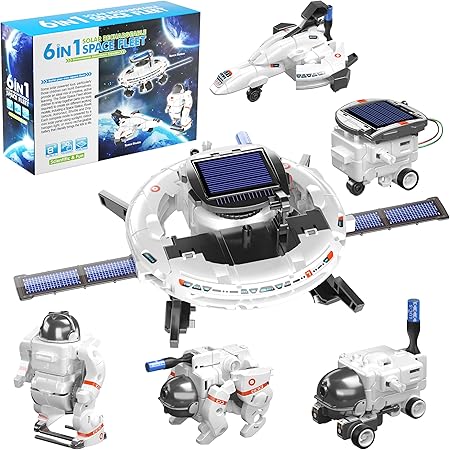 STEM Projects for Kids Ages 8-12, Science Kits for Boys 8-14, 6-in-1 Solar Robot Space Toys Building Science Kits Gifts for 7 8 9 10 11 12 13 Year Old Boys Girls Teen