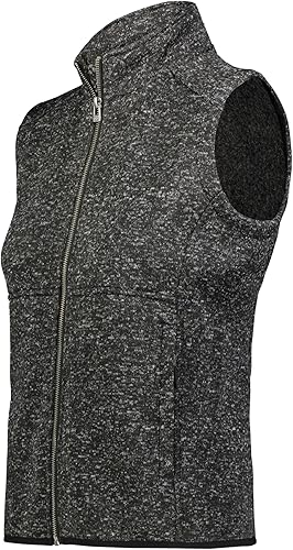 Holloway Women's Alpine Sweater Fleece Vest Black Heather S